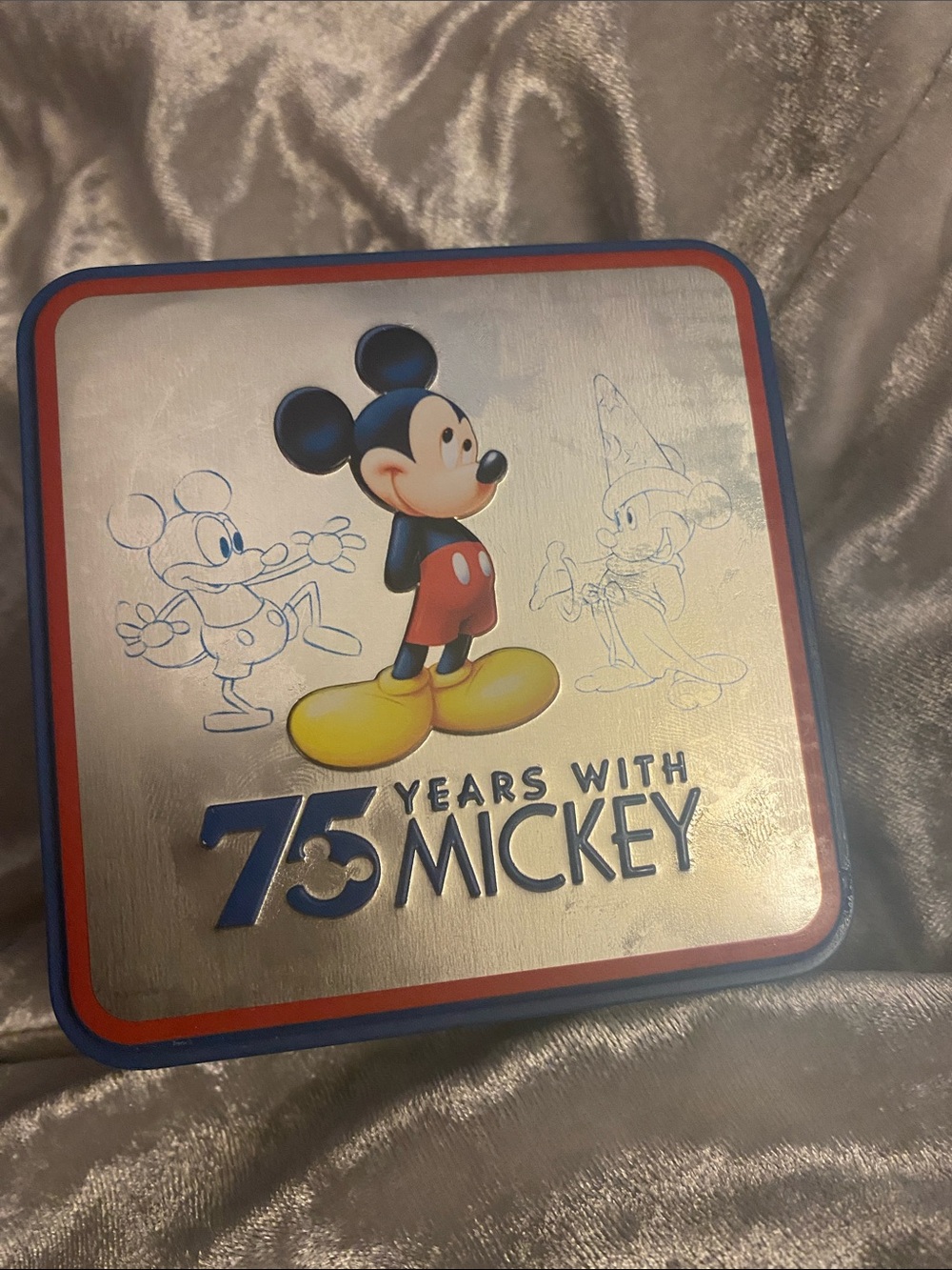 Disney Mickey Mouse Tin - Red, Blue, Yellow